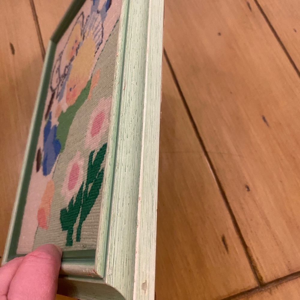 Needlepoint Homemade Framed Jack & Jill 9”x11” wall decor children nursery rhyme - Picture 7 of 14